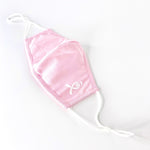 3 Layer Organic Cotton Breast Cancer Pink Ribbon Face Mask With Filter Set