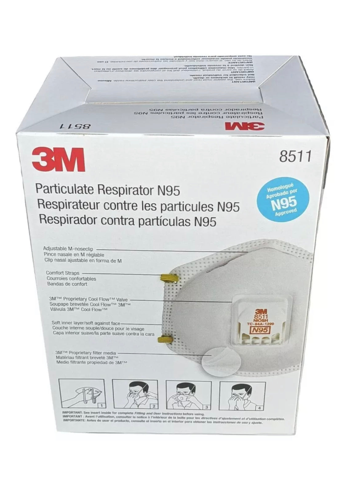 3M 8511 N95 Mask instock Canada