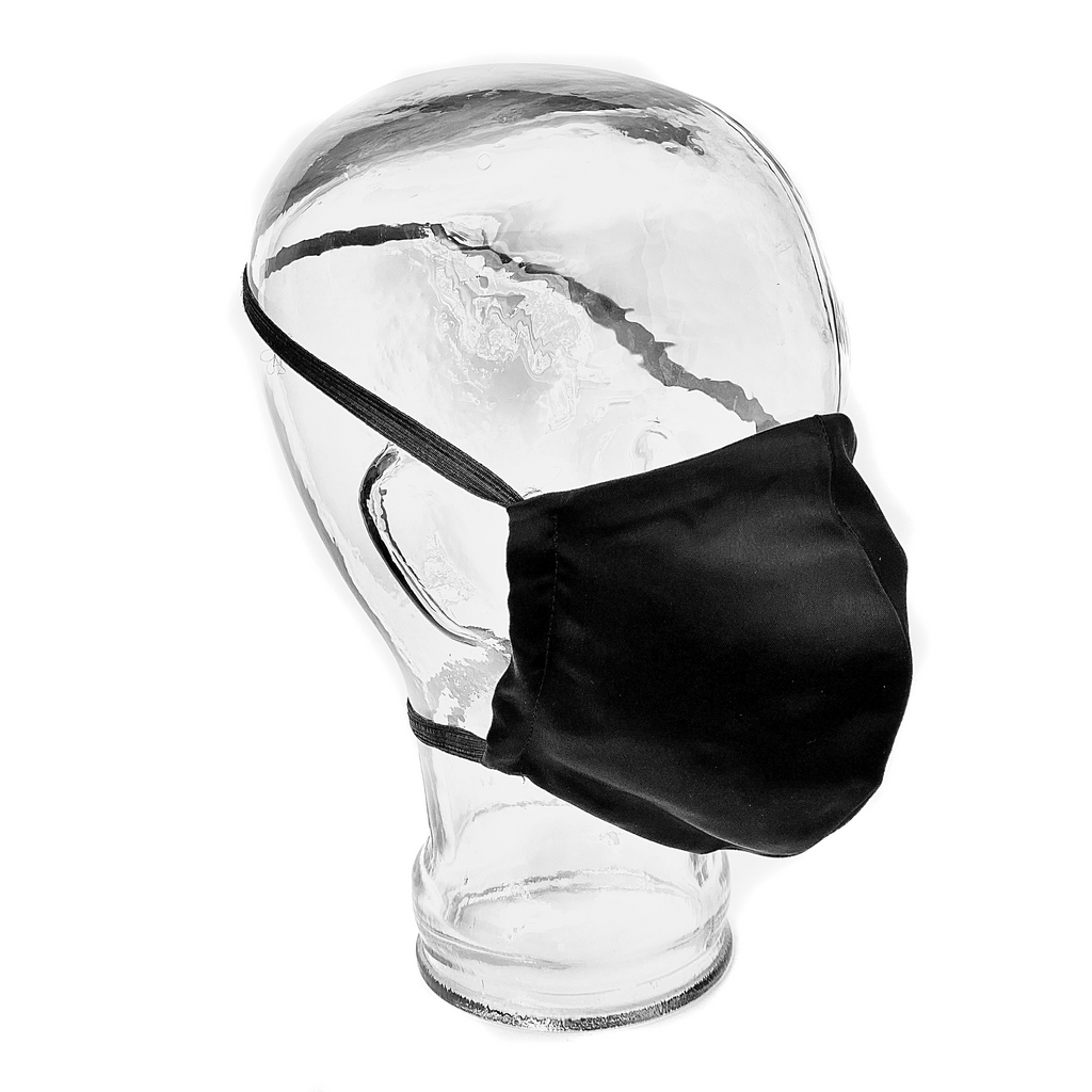 Made in Canada Reusable Fitted Face Mask without earloops - Black - The Peoples Mask