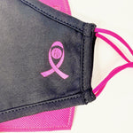 3 Layer Breast Cancer Pink Ribbon Face Mask Set