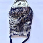 Sequin Gunmetal Silver Reusable Fashion Mask With Filter Pocket| The Peoples Mask