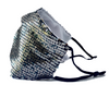 Sequin Gunmetal Silver Reusable Fashion Mask With Filter Pocket| The Peoples Mask