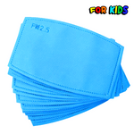 Face Mask Filters polypropylene Blue PM 2.5 Carbon Kids Face Mask Replacement Filters The Peoples Mask